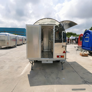 รถพ่วงขายอาหารเคลื่อนที่ขนาดใหญ่สั่งทำพิเศษ วัสดุสแตนเลสและอะลูมิเนียม สำหรับขายขนมขบเคี้ยว ลูกอม มันฝรั่งทอด ฮอทดอก ไอศกรีม อาหารจานด่วน ปรับแต่งได้ตามต้องการ - Product Image 5