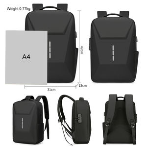 Sac à dos antivol pour ordinateur portable pour hommes adolescents garçons Port de charge USB Sac d'ordinateur universitaire de 15.6 pouces avec plusieurs compartiments - Product Image 2