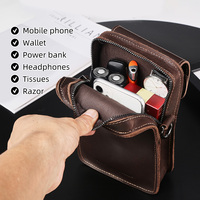 Humerpaul Gekke Paardenleren Heren Casual Heuptas Kleine Hoge Kwaliteit Schouder Messenger Multifunctionele Telefoontas Reizen