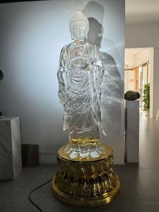 Statue de <span class=keywords><strong>Bouddha</strong></span> dorée de grande taille de 4,7 m, projets culturels religieux de temple, paysage, sculpture de <span class=keywords><strong>Bouddha</strong></span> allongé en fibre de verre surdimensionnée - Product Image 5