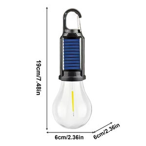 Lampe de camping LED à énergie <span class=keywords><strong>solaire</strong></span> avec charge USB, corps en ABS blanc, étanche, lumière de tente extérieure pour barbecue et camping - Product Image 6
