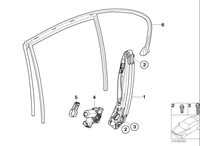 Pour BMW E65 E66 e67 51357202481 51 35 7 202 481 porte avant droite lève-vitre sous vide épandeur sous vide en verre équipement de levage