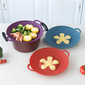 3 modèles d'outils de cuisine sans BPA, couvercle en silicone en forme de fleur, anti-débordement, couvercle de casserole anti-fuite - Product Image 2