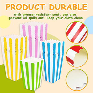 맞춤형 인쇄 친환경 생분해성 식품 학년 튼튼한 판지 생일 파티 간식 사탕 팝콘 용기 상자 홈 - Product Image 5