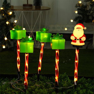 Outdoor Christmas Solar LED <strong>Little</strong> Lollipop Stick Flower <strong>Candy</strong> Cane Light Garden Park Patio Stake Decoration Light - Product Image 5