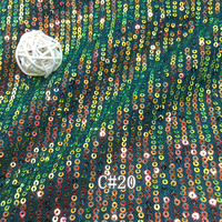 Bon prix RX167 Paillettes de luxe métalliques en aluminium souple Stripe Ready 22 couleurs Tissu brodé à paillettes en filet extensible à 4 voies