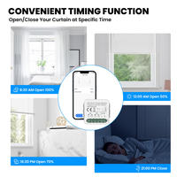 Módulo de Interruptor WiFi Tuya de 1/2 Canal para Cortinas con Control por Voz para Persianas Enrollables, Controlador Inteligente de Motor