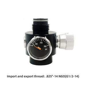 Regulador de Aire/CO2 de Aleación de Aluminio de 0-200 psi para Roscas .825"-14NGO G1/2-14, Personalizable OEM, Zimakyfa PBRG-300 para Tanques/Cilindros - Product Image 5