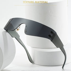 Gafas de sol futuristas para hombre y mujer, lentes de sol Punk sin montura, de una pieza, Miorred, novedad de 2022 - Product Image 3