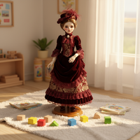 Robe en dentelle victorienne pour poupée BJD 1/4, costume de poupée articulée, jouet de collection à expédier