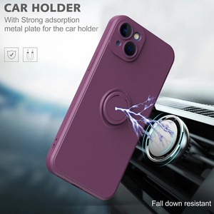 Custodie per telefono in silicone liquido con anello magnetico per <span class=keywords><strong>iPhone</strong></span> 17 16 15 14 13 12 11 Pro Max Mini <span class=keywords><strong>XR</strong></span> 8 7 Plus, <span class=keywords><strong>cover</strong></span> posteriore antiurto - Product Image 3