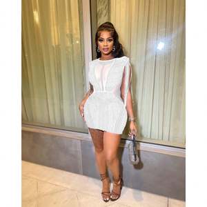 Vestido de Fiesta de Lujo con Bordado de Marca Famosa, Diseño de Alta Costura para Mujer, Falda sin Mangas con Apliques de Gasa - Product Image 5