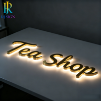 Livraison rapide, enseigne commerciale personnalisée, enseigne LED rétroéclairée 3D pour logo de marque d'entreprise, enseigne publicitaire extérieure pour magasin