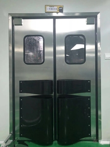 <span class=keywords><strong>Puerta</strong></span> de Acero Inoxidable de Alto Rendimiento para Cuarto Limpio, <span class=keywords><strong>Puerta</strong></span> Batiente con Sistema de Retorno por Resorte para Fábrica, Laboratorio, Taller de Alimentos. - Product Image 4