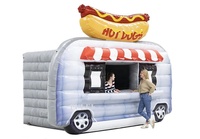 Camion gonflable portatif de hot-dogs de cabine de chariot de nourriture de promotion commerciale camion gonflable Van camion gonflable de nourriture pour la publicité