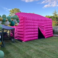Tente de discothèque gonflable personnalisée commerciale, tente cube gonflable en PVC, club gonflable avec lumières pour les événements festifs