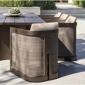 Patio Chair Aluminum Furniture Teslin <b>Garden</b> Dining Chair Set Outdoor - Product Image 1