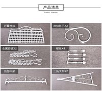 Balançoires suspendues à deux places en fer forgé blanc antique pour jardin, patio, balcon, décoration intérieure, fabriqué au Fujian