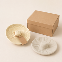Panier de levage du pain en rotin naturel, design artisanal pour le pain au levain artisanal et les boulangeries commerciales