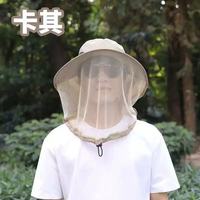 Sombrero de ocio plegable de malla con mosquitera de ala ancha, ideal para pesca al aire libre y apicultura, venta al por mayor, tipo bucket.