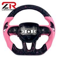 Volant sport personnalisé en fibre de carbone forgée pour l'intérieur de voiture Dodge Challenger Charger Hellcat Charger Challenger SRT