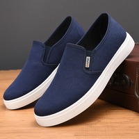 Nouvelles chaussures de skate pour hommes d'âge moyen et âgés, en toile, légères, confortables, respirantes, en coton, décontractées, tendance, chaussures de papa