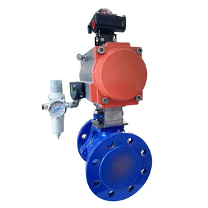 Q641F46 Pneumatic Ball Valve Flanged Plastic Ball PTFE <b>Sealing</b> Chemical Liquid Normal Temperature General Use - Product Image 2