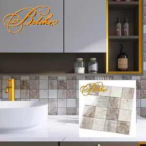 Glasmozaïek Featured Wandbekleding Home Decor Elegant Sierlijke Bladeren Patroon Tegel Chic Condo Bekleding Back Splash