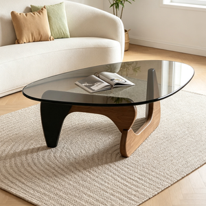 Tavolino <span class=keywords><strong>da</strong></span> Caffè Creativo <span class=keywords><strong>in</strong></span> <span class=keywords><strong>Vetro</strong></span> Temperato Trasparente, Tavolo Moderno Portatile per Soggiorno <span class=keywords><strong>e</strong></span> Ufficio Domestico - Product Image 2