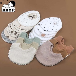 Bavoirs bandana pour bébé, lot de 2, en mousseline, triangulaires, respirants, absorbants, en coton doux, à boutons-pression, pour garçons et filles, pour la dentition et la bave - Product Image 1
