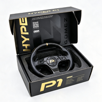 Boîtes en carton ondulé personnalisées en gros avec pelliculage mat et estampage à chaud or, boîtes d'emballage pour volants de simulateur de course