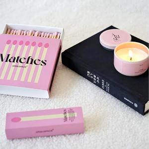 Match en bois de 4 pouces avec logo personnalisé coloré Boîte d'allumettes <span class=keywords><strong>grande</strong></span> boîte d'allumettes carrée <span class=keywords><strong>pour</strong></span> <span class=keywords><strong>bougie</strong></span> de cigare Boîte d'allumettes assorties - Product Image 2