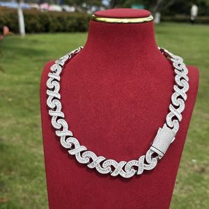 Collar Cubano de Lujo con Cadena de Eslabones de Plata Chapada en Rodio/Oro y Moissanita Premium, Estilo Hip Hop, Joyería de Moda Urbana - Product Image 1