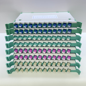 Châssis de distribution de fibres optiques (ODF) 12 ports 24 fibres LC Duplex OM2/OM3/OM4 avec pigtail adaptateur, pour FTTH, montage en rack et plateau de fusion - Product Image 2