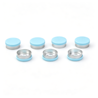 20mm Aluminum Flip Screw Cap Bulk Wholesale OEM Anti-Slip Knurled Closure High Quality Non-Refillable Cosmetic Bottle ROPP