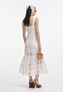 Vestido largo de verano estilo francés con aberturas, corte sirena, cintura ajustada y cuello halter - Product Image 4