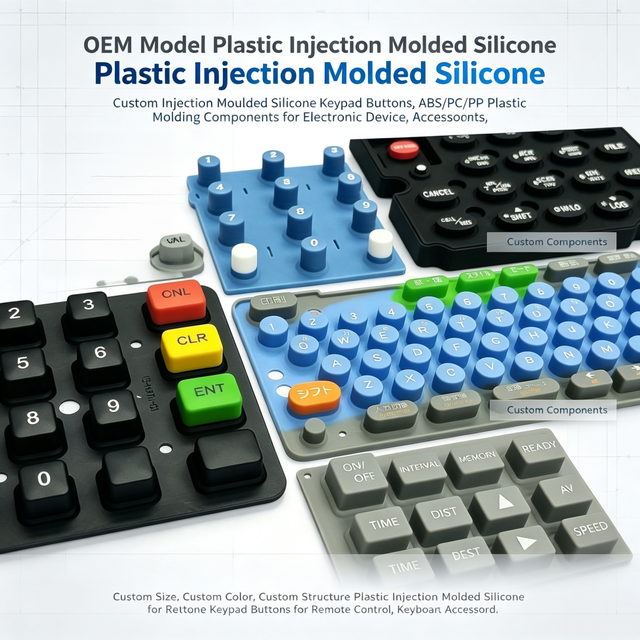 Splendor OEM Custom Plastic Injection Molded Keypad for Industrial Control Electronic Device Replacement Parts