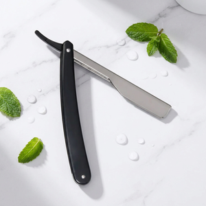 Maquinilla de Afeitar Profesional de Alta Calidad, Reutilizable, de Una Sola Cuchilla, de Acero Inoxidable, con Mango de Plástico, para Afeitar la Cara, Uso en Barberías, para Hombre - Product Image 1