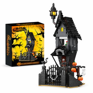 Set di Costruzioni Castello Infestato di Halloween 564 Pezzi con Luci LED, Zucca, Ragnatela, Scheletro - Giocattolo Fai-da-te per Bambini, Regalo Perfetto - Product Image 1