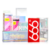 Boîte en plastique transparente personnalisée, boîte rectangulaire en PET transparente, boîte en acétate transparente pour emballage de sérum cosmétique, soins de la peau