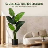 Direct usine, Bananier artificiel 'Traveler' de 125 cm, végétation artificielle commerciale pour la décoration intérieure d'hôtels et de centres commerciaux
