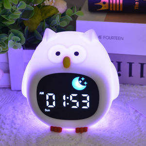 2024 amélioré petit <span class=keywords><strong>réveil</strong></span> numérique avec grand affichage LED intelligent sommeil formateur veilleuse pour étudiants enfants garçons filles cadeaux - Product Image 3