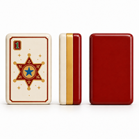Jeu de Mahjong Américain Thème Cowboy du Far West 166 Pièces – Tuiles de Mahjong à Motif Rétro Personnalisé – Jeu de Société