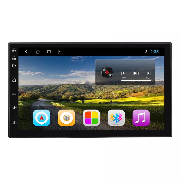 7 pollici Radio FM Full Touch Screen 2 + 16G GPS Car DVD Player supporto telecamera di retromarcia