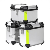 Top Case Moto en Alliage d'Aluminium 43L+39L, Accessoires pour Maxi-Scooter, Étanche, Démontage Rapide, Sacoches Latérales, Rénovation/Mise à Niveau