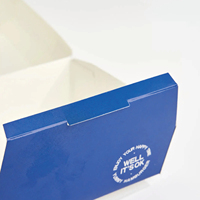 Boîte à hamburger en papier écologique avec logo personnalisé et porte-boisson pour frites et mini-hamburgers, emballages pour repas à emporter en famille