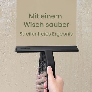 Escobilla de <span class=keywords><strong>Ducha</strong></span> Colgante de Silicona de una Pieza con Gancho Integrado de 25 cm, Negra - Product Image 4