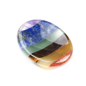 Gems Wholesale Chkara 45Mm Colorful Natural Crystal Energy Pocket Stone Gemstone Worry For Healing