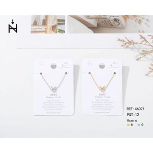 Tobillera de acero inoxidable con colgante de Aries para mujer, joyería del zodiaco - Product Image 1