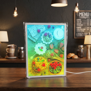 Luxury Customizable Ultra Slim High Brightness Glass LED Light Box Hanging <b>Wall</b> <b>Display</b> Weatherproof Decorative Eco-Friendly - Product Image 2